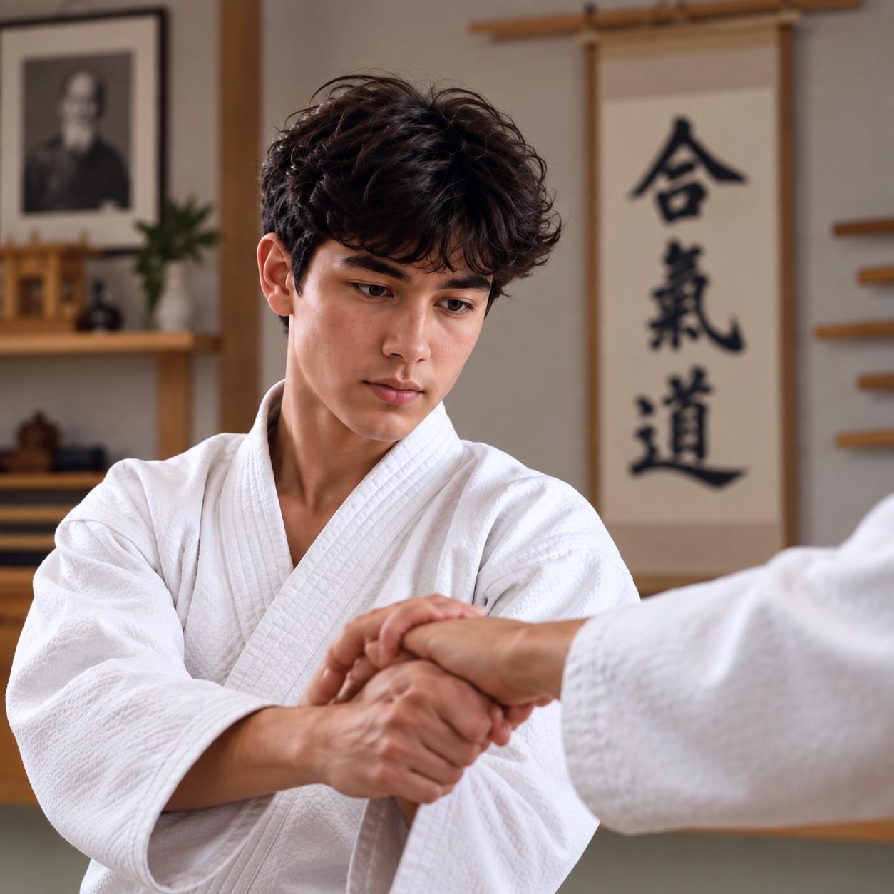Teen student practicing Aikido at Aikido By the Bay